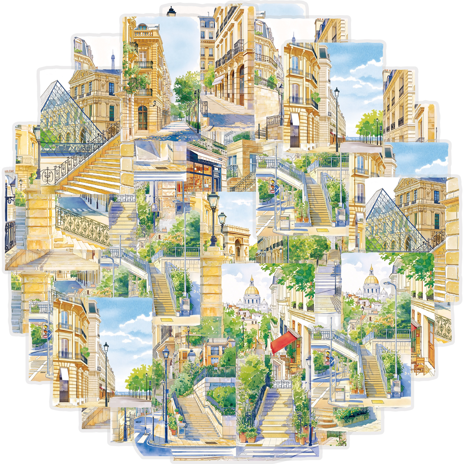 Laptop Accessories For Gift - Etori Life Healing Watercolor Paris Street