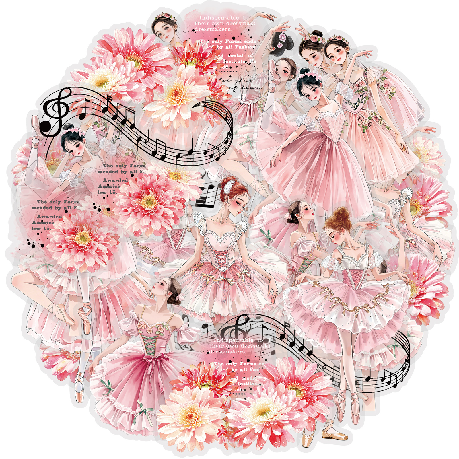 Laptop Accessories For Girls - Etori Life 30Pcs Pink Tone Ballet