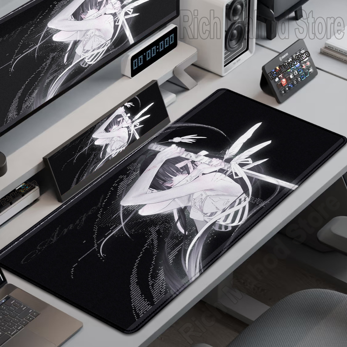 Laptop Accessories For Girls - Black White Skeleton Sword Girls Mouse