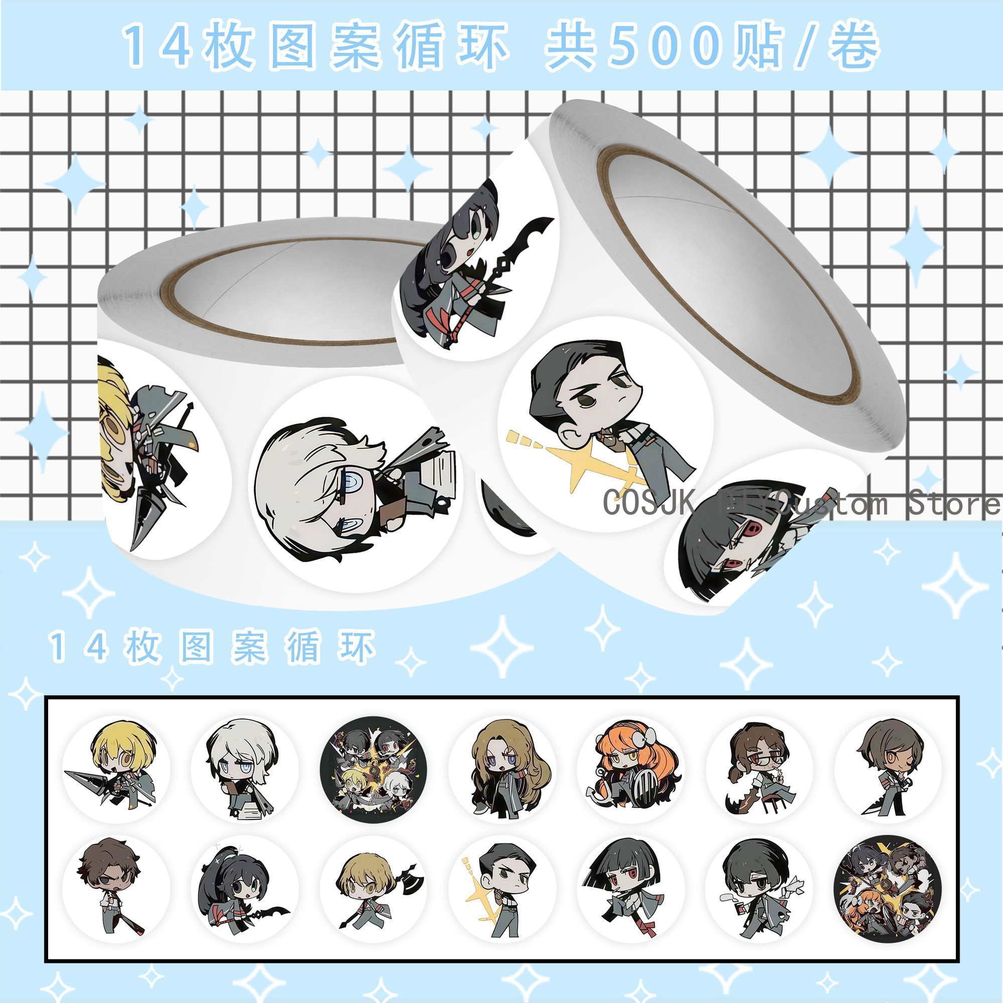 500Pc/Roll Anime Limbus Compan - Laptop Accessories For Gift avaliação e preço