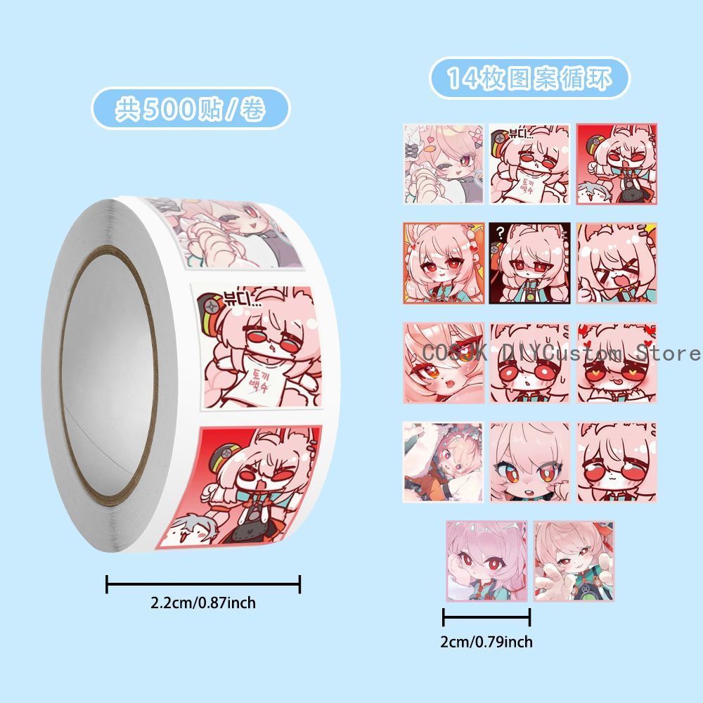 500Pc/Roll Anime Zenless Zone  - Laptop Accessories For Gift avaliação e preço