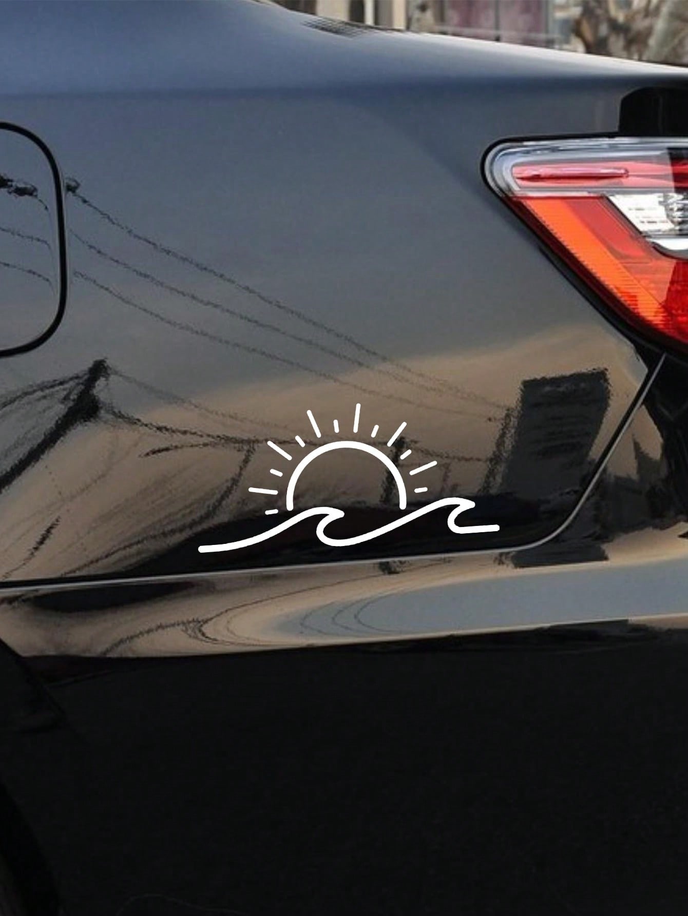 1pc White 30*15cm Sun Wave Car - Laptop Accessories For Gift avaliação e preço