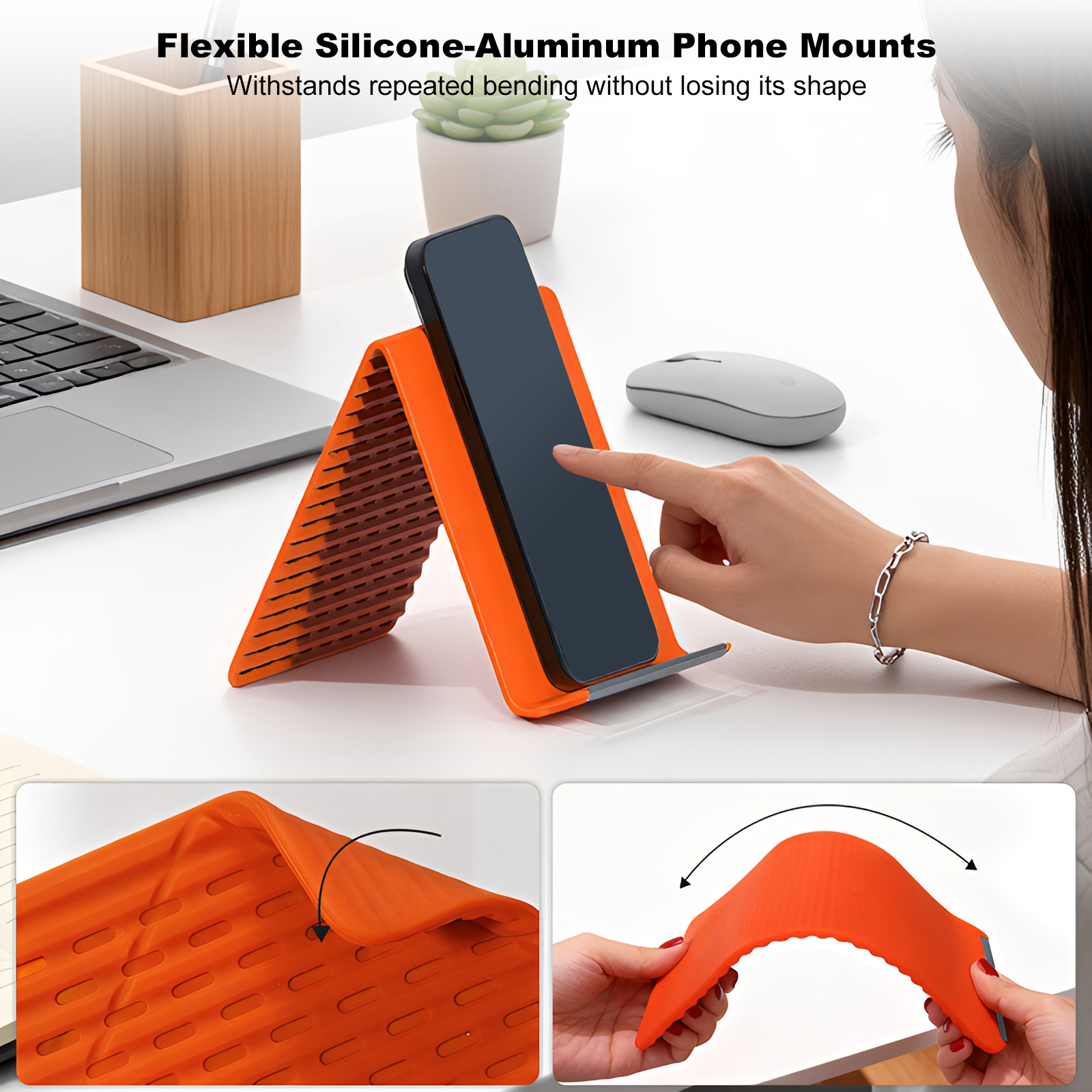 Silicone Adjustable Angle Phon - Laptop Stand Portable avaliação e preço