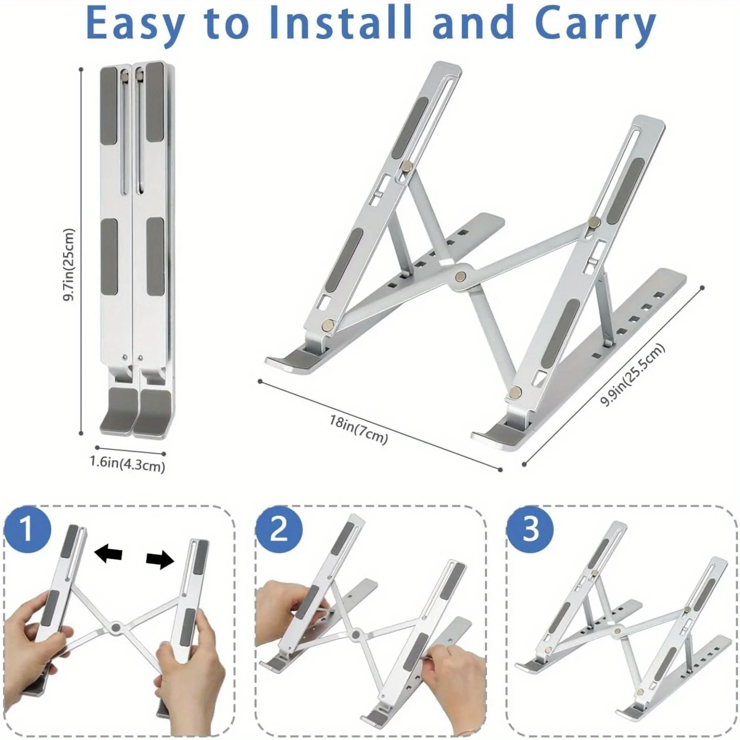 Adjustable Aluminum Laptop Sta - Laptop Stand Portable avaliação e preço