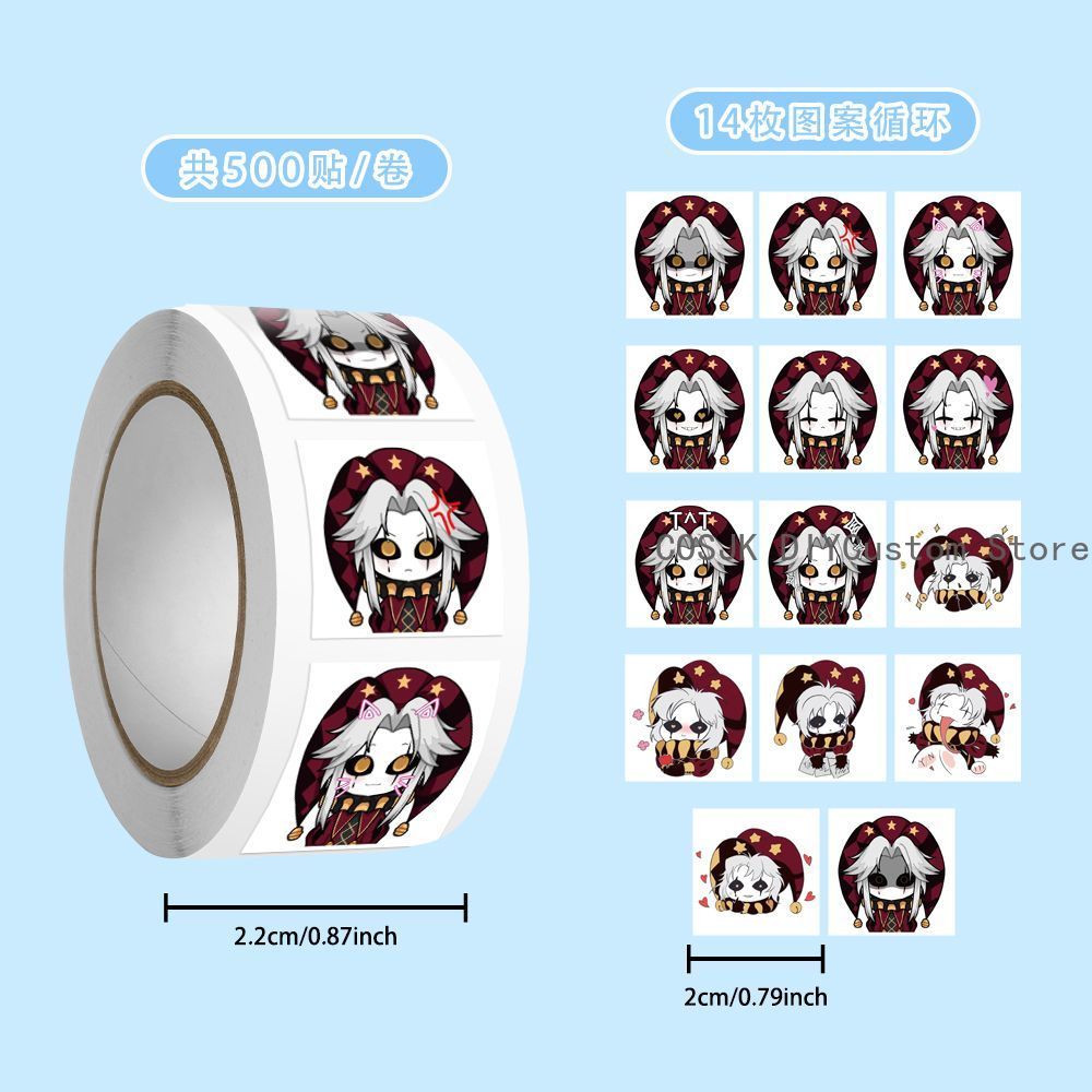 500Pc/Roll Anime Pierrot The F - Laptop Accessories For Gift avaliação e preço
