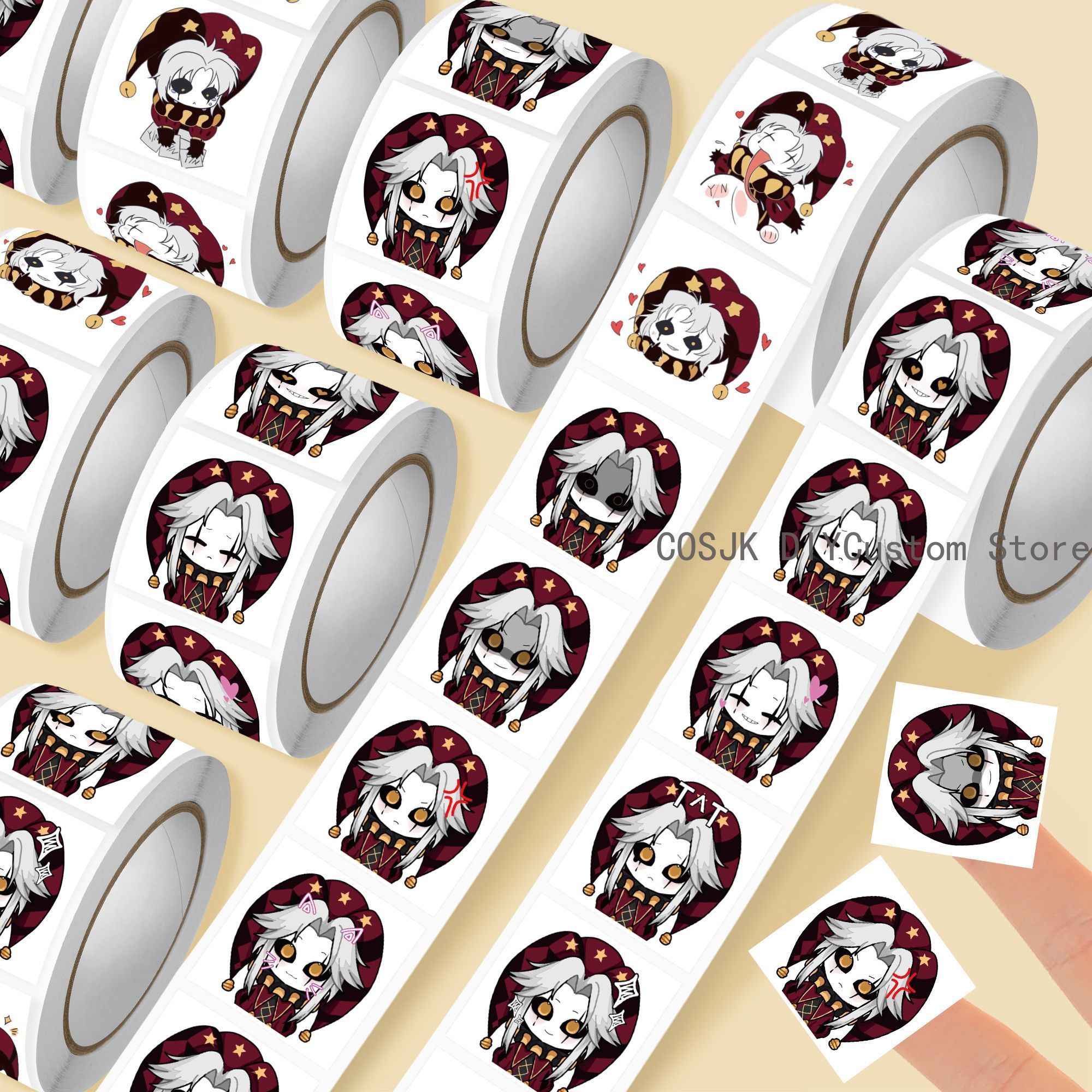 500Pc/Roll Anime Pierrot The F - Laptop Accessories For Gift avaliação e preço