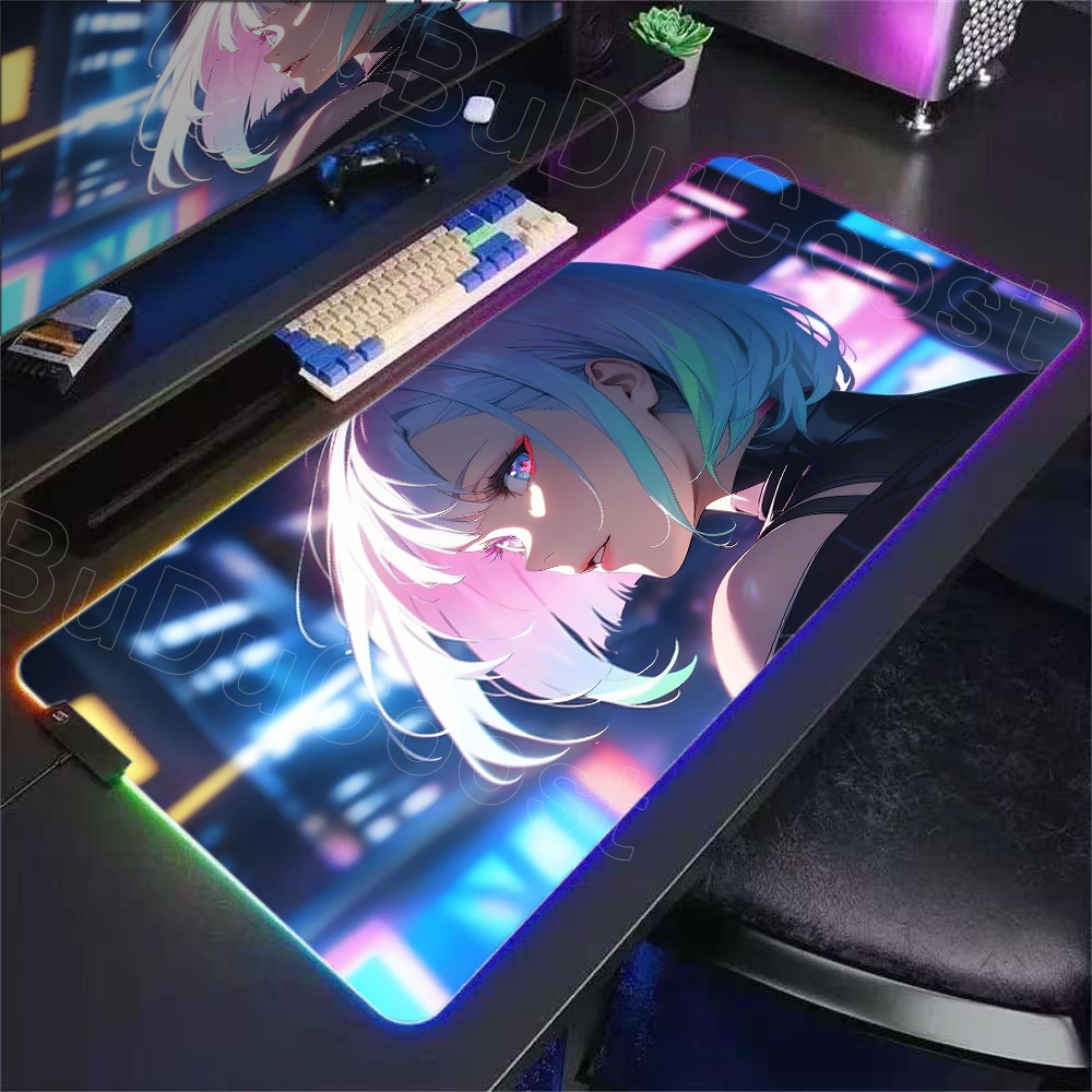 HD Anime Girl Mouse Pad RGB De - Laptop Accessories For Girls avaliação e preço