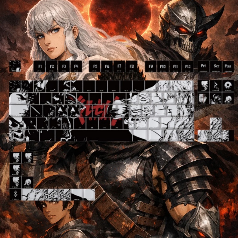 BERSERK Theme Anime Keycap 98  - Laptop Accessories For Gift avaliação e preço
