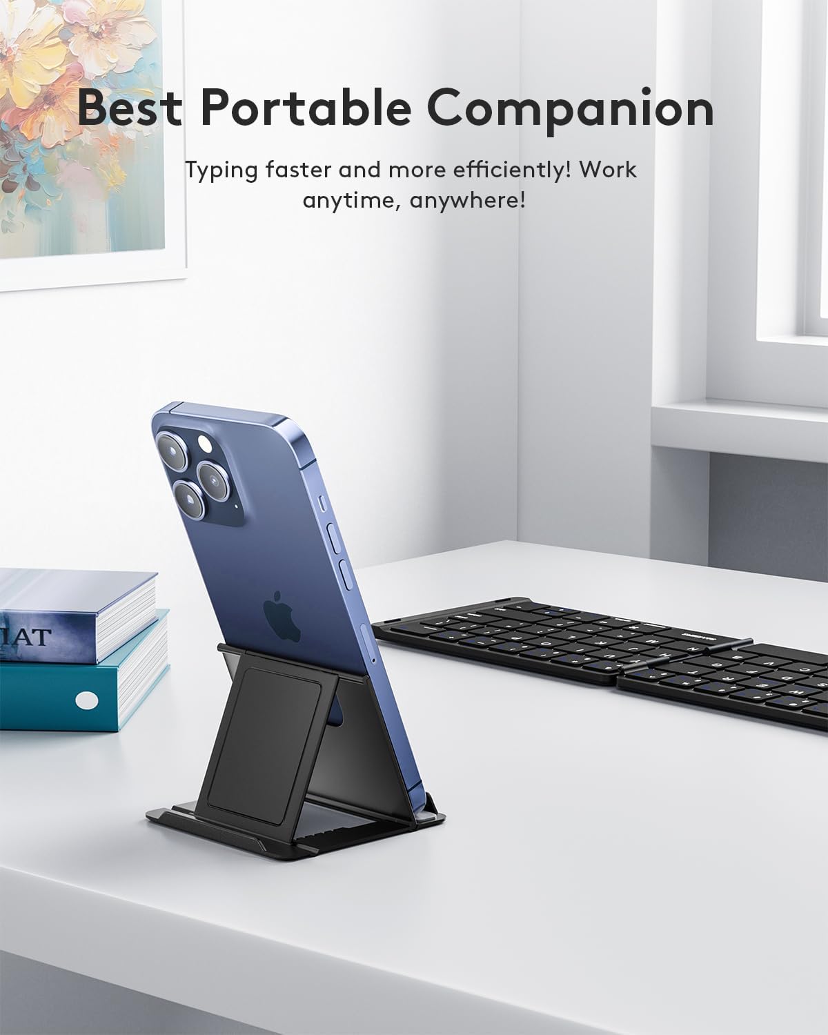 Foldable Bluetooth Keyboard -  - Laptop Stand Portable avaliação e preço